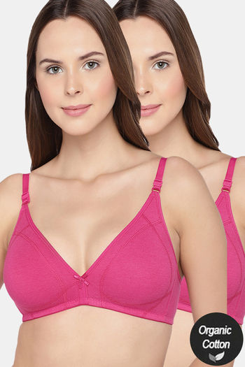 Buy InnerSense Organic Cotton Anti Microbial Backless Non-Padded Seamless  Bra (Pack Of 2) - White at Rs.1221 online