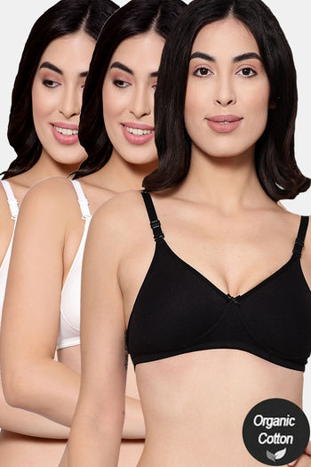 Buy InnerSense Organic Cotton Anti Microbial Backless Non-Padded Seamless  Bra ( Pack Of 3) - Assorted at Rs.1731 online