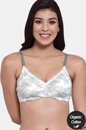 Buy InnerSense Organic Cotton Anti Microbial Padded Bra - Green at Rs.879  online