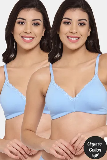 Buy InnerSense Organic Cotton Anti Microbial Padded Bra (Pack Of 2) -  Assorted at Rs.1951 online
