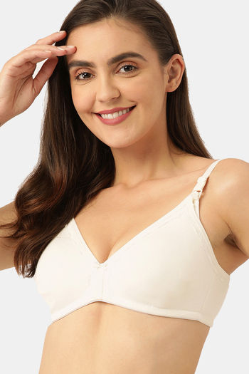 Buy InnerSense Bamboo Cotton Double Layered Non-Wired Full Coverage  Maternity / Nursing Bra (Pack of 2) -MilkyWhite at Rs.1507 online