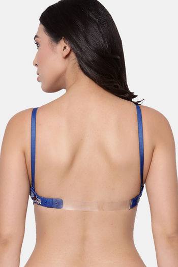 Buy InnerSense Bamboo Cotton Double Layered Non-Wired Full Coverage T-Shirt  Bra (Pack of 2) - Blue Print Blue Print at Rs.1221 online