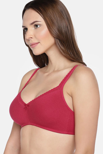 Buy InnerSense Organic Cotton Anti Microbial Seamless Laced Bra (Pack Of 3)  - Assorted at Rs.1480 online
