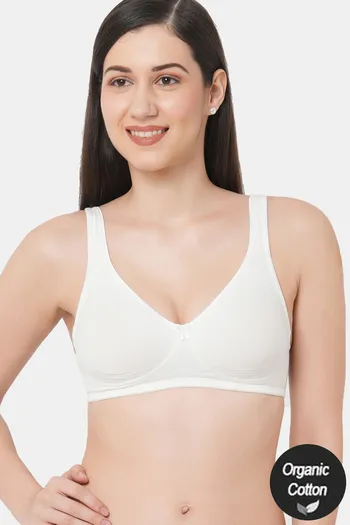 Buy InnerSense Double Layered Non Wired Full Coverage T-Shirt Bra - Milky  White at Rs.703 online