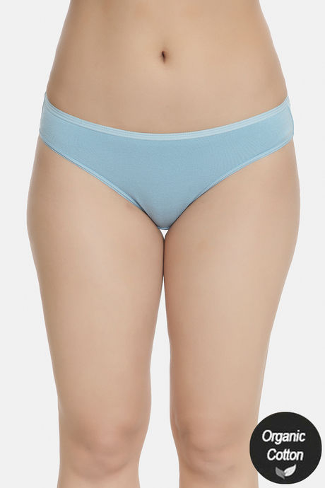 Organic Cotton Antimicrobial Seamless Side Support Bra & Panty  Set-ISBP057-Sky Blue
