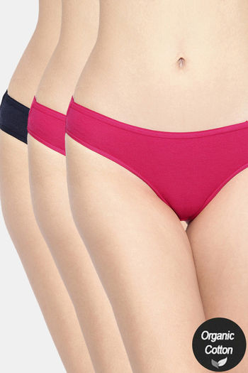 Inner Elastic Full Coverage Mid Rise Bikini Panty (Pack of 3)