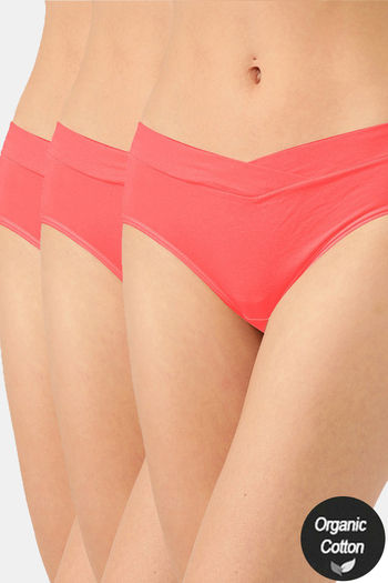 Buy InnerSense Anti Microbial Medium Rise Full Coverage Bikini Panty (Pack of 3) - Multicolor