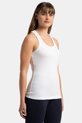 Buy Jockey Pure Cotton Racerback Tank Top-White at Rs.329 online