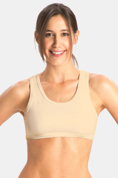 Jockey Cotton Low Impact Sports Bra-Skin