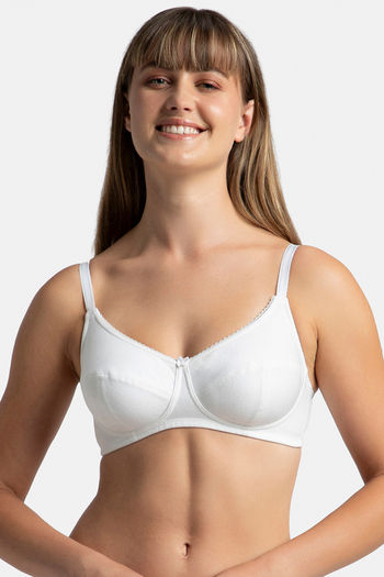 Buy Jockey Non Padded Wirefree Slim Fit Bra-White