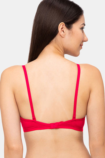 Buy Juliet Double Layered Non Wired Medium Coverage T-Shirt Bra - Red at  Rs.329 online