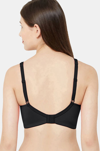 Juliet Double Layered Non Wired Full Coverage Minimiser Bra - Black