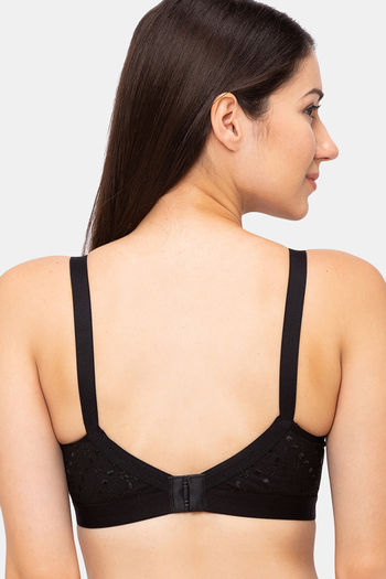 Buy Juliet Double Layered Non Wired Black Full Coverage Blouse Bra @ Rs.429  only