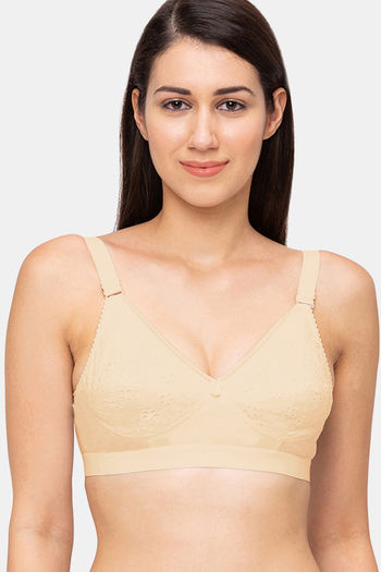 Buy Juliet Double Layered Non Wired Full Coverage Blouse Bra - Skin @ Rs.429