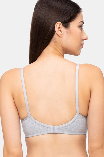 Buy Juliet Double Layered Non Wired Full Coverage Minimiser Bra - Grey  Melange at Rs.549 online