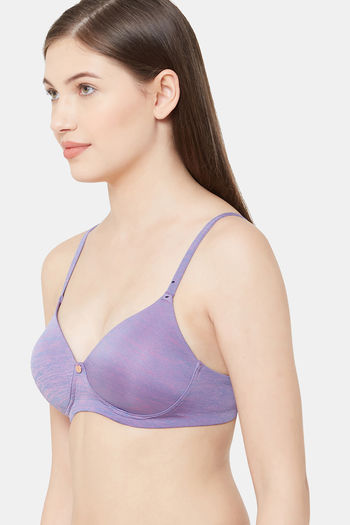 Buy Juliet Padded Non Wired Full Coverage T-Shirt Bra - Pink Melange at  Rs.895 online