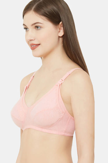 Juliet Double Layered Non Wired Full Coverage Maternity Bra - Peach