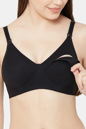 Buy Juliet Double Layered Non Wired Full Coverage Maternity / Nursing Bra -  Navy Blue at Rs.499 online