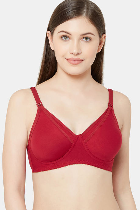 Buy Juliet Double Layered Non Wired Full Coverage Maternity Bra - Maroon at  Rs.449 online