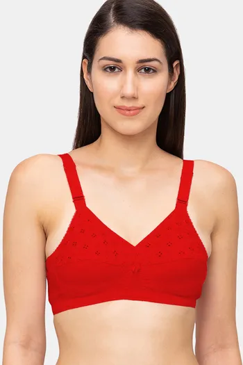 Buy Juliet Double Layered Non Wired Full Coverage T-Shirt Bra - Red