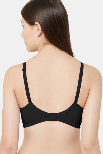 Juliet Double Layered Non Wired Full Coverage T-Shirt Bra - Black