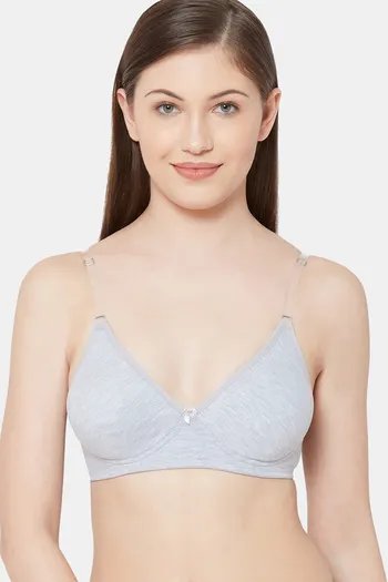 Buy Juliet Lightly Lined Non Wired Full Coverage T-Shirt Bra - Grey Melange  at Rs.449 online