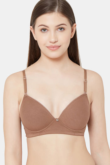 Buy Juliet Push Up Non Wired Full Coverage T-Shirt Bra - Coffee Brown at Rs.679  online