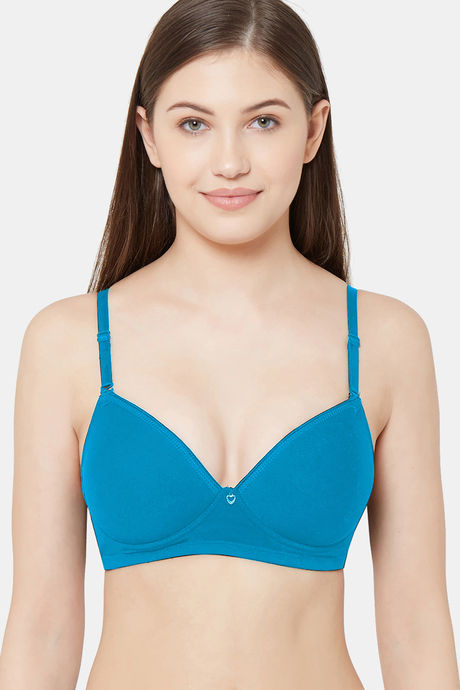 Juliet Push Up Non Wired Full Coverage T-Shirt Bra - Turquoise Blue