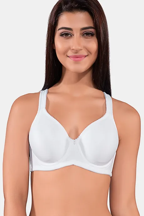 Buy Juliet Padded Wired Full Coverage T-Shirt Bra - White at Rs
