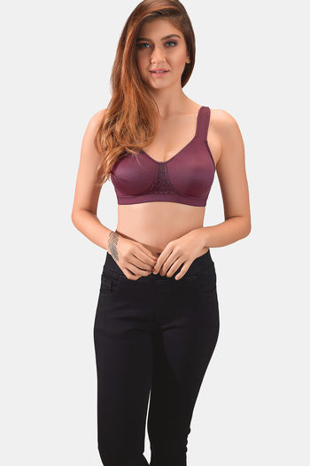 Buy Juliet Lightly Lined Non Wired Full Coverage Minimiser Bra - Plum at  Rs.1199 online