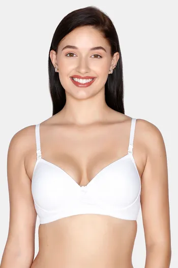 Buy Juliet Padded Non Wired Full Coverage T-Shirt Bra - White at