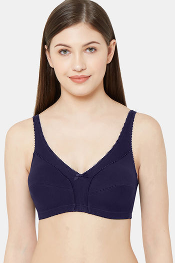 Buy Zivame True Curv Beautiful Basics Double Layered Non Wired Full  Coverage Minimiser Bra - Blue Depth at Rs.599 online