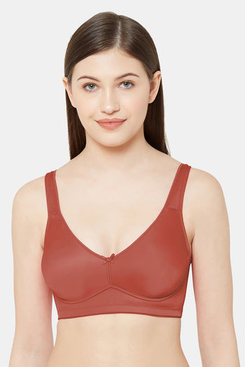 Juliet Double Layered Non Wired Full Coverage Minimiser Bra - Rust