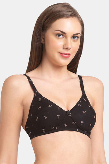 Buy Juliet Double Layered Non Wired Medium Coverage T-Shirt Bra - Black at  Rs.599 online