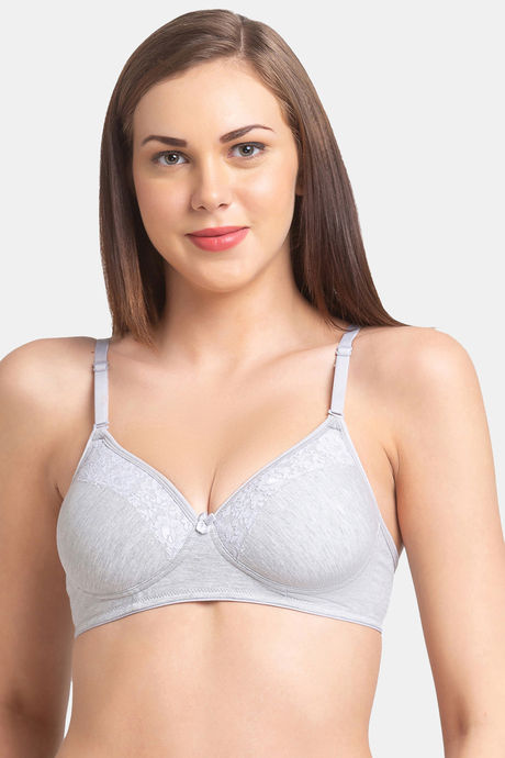 Buy Juliet Padded Non Wired Full Coverage T-Shirt Bra - Grey at Rs