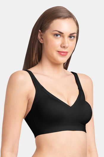 Juliet Double Layered Non Wired Full Coverage T-Shirt Bra - Black