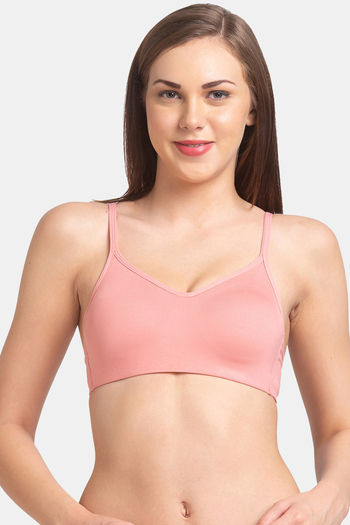 Juliet Double Layered Non Wired Full Coverage T-Shirt Bra - Peach