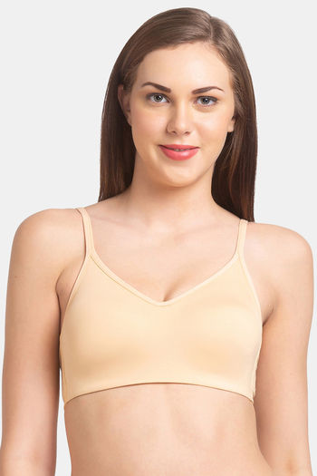 Buy InnerSense Bamboo Cotton Padded Non-Wired Full Coverage T-Shirt Bra -  Baby Pink at Rs.776 online