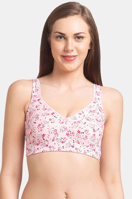 Juliet Double Layered Non Wired Full Coverage Minimiser Bra - Pink