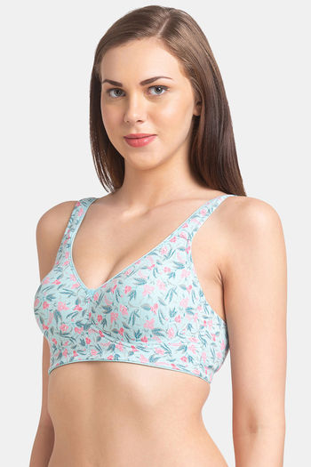 Juliet Double Layered Non Wired Full Coverage Minimiser Bra - Blue