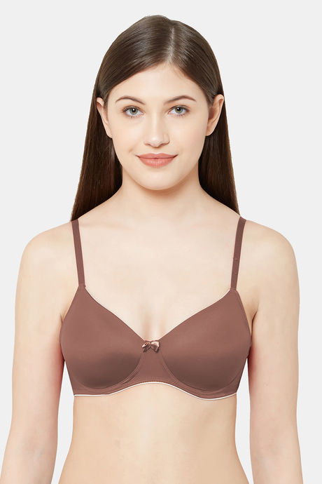 Buy Juliet Padded Non-Wired 3/4Th Coverage T-Shirt Bra - Brown at Rs.699  online