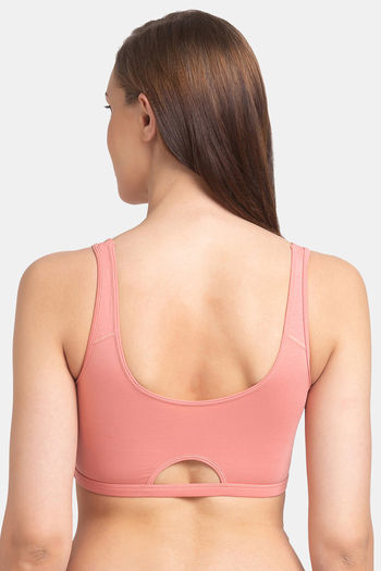 Buy Juliet Low Impact Seamless Easy Movement Sports Bra - Peach at Rs.349  online