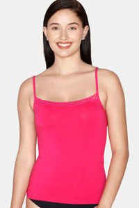 Buy Juliet Hugged Fit Cotton Elastane Camisole - Dark Pink