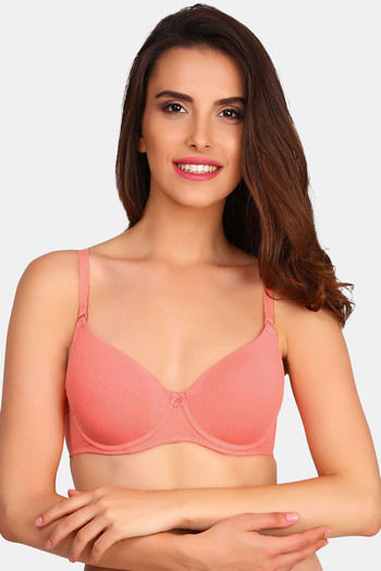 Buy Jockey High Coverage Underwired T Shirt Bra- Peach at Rs.949 online