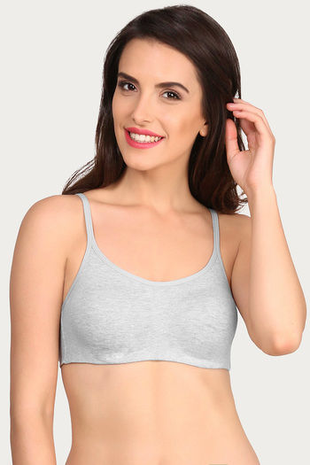 Buy Jockey Seamless Non-Wired Non Padded Trendy Bra - Grey at Rs