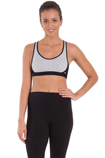 Buy Jockey Non Padded Sports Bra- Grey at Rs.529 online