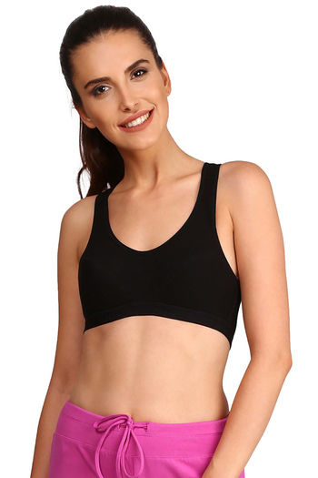 Buy Jockey 1381 Low Impact Non-Padded Racerback Active Bra Skin S Online at  Low Prices in India at