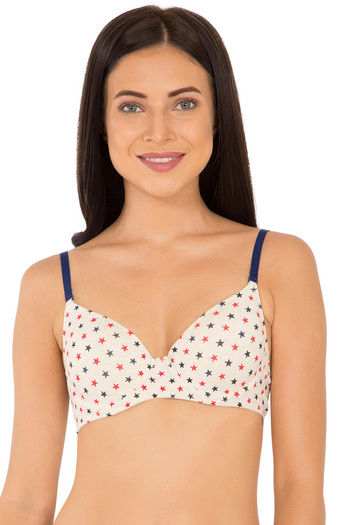 Buy Zivame Beautiful Basics Double Layered Non Wired 3/4th Coverage T-Shirt  Bra - Fresh Salmon at Rs.260 online