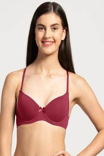Buy Jockey Beet Red Non-wired Padded Bra - Style Number 1723 Online at Low  Prices in India 