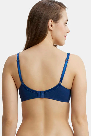 Jockey Women's Cotton Elastane Stretch With Contoured Shaper Panel Full  Coverage Bra